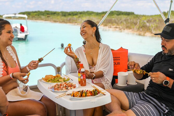 Laguna Grill - Private Boat with on-board BBQ and Drinks Included - Seeing the depth at Cenote de la Bruja