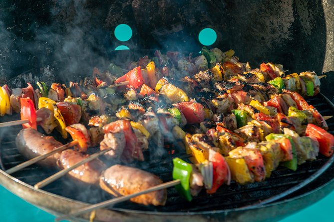 Laguna Grill - Private Boat with on-board BBQ and Drinks Included - Cocalitos, clear water, and a floating lunch