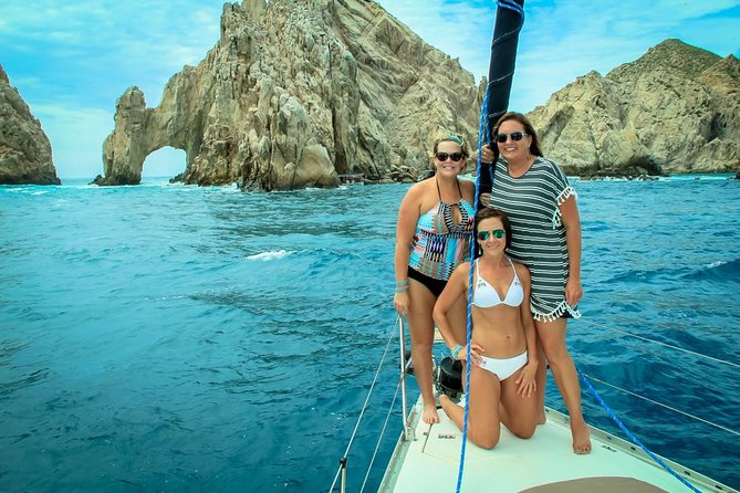 Lands End Luxury Sail and Snorkel Cruise in Cabo San Lucas - Lunch, snacks, and the open bar