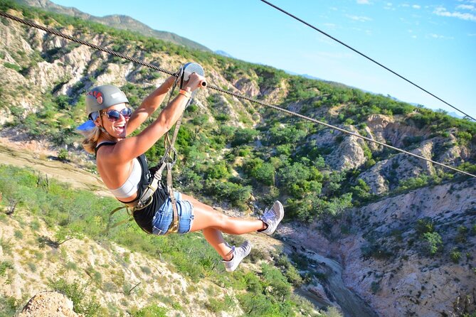 Los Cabos Costa Azul Zipline Eco-Adventure - Rappelling down the rock wall