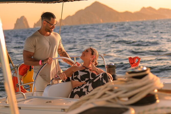 Los Cabos Luxury Sunset Sail with Light Appetizers and Open Bar - A 50-foot sailboat instead of a party catamaran