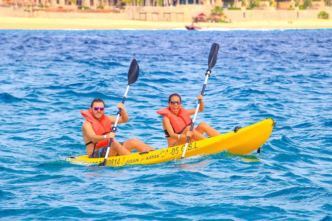 Los Cabos Power snorkel Adventure, Kayaking and Stand-Up Paddle - The ride from Cabo San Lucas marina to Chileno Bay