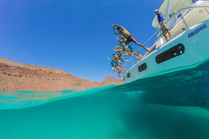 Multimillion Yacht Cabo Cruise Sunset or Snorkel Optional PICKUP! - How the daytime snorkeling works