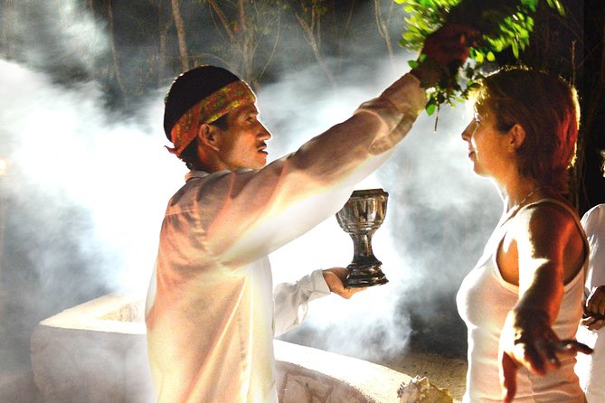 Night Mayan Temazcal Purification Ceremony - Cooling off in a candlelit cenote