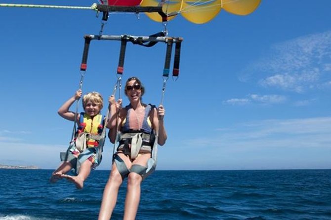 Outdoor Adventure: Parasailing in Los Cabos - Taking flight above Cabo San Lucas Bay