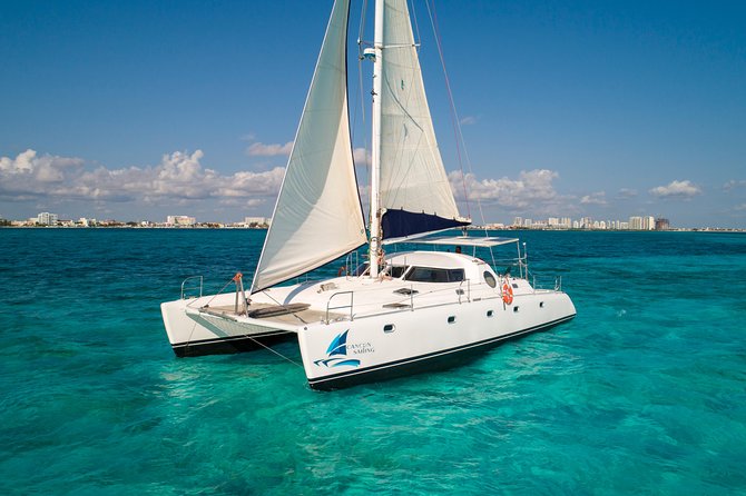 Private Catamaran from Cancun to Isla Mujeres | For up to 40 pp - The spinnaker ride is the playful highlight