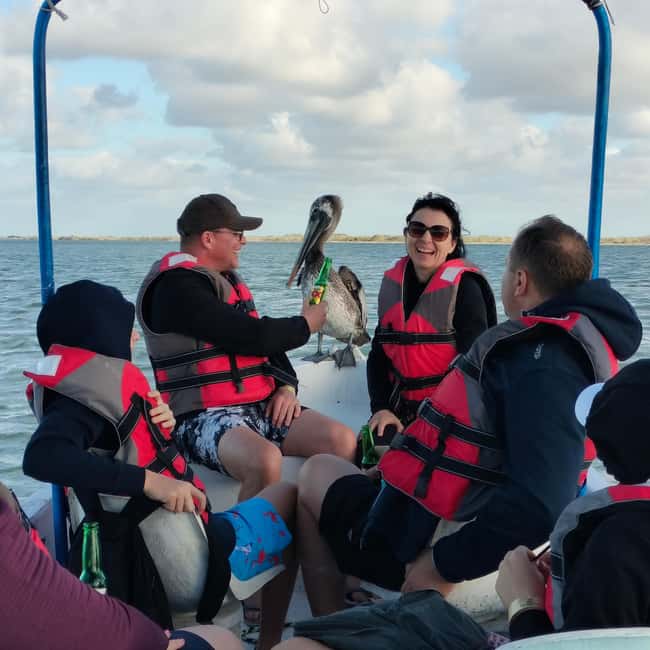 Private Ría Lagartos Boat Tour: Flamingos & Crocodiles - A small boat in a huge wetland