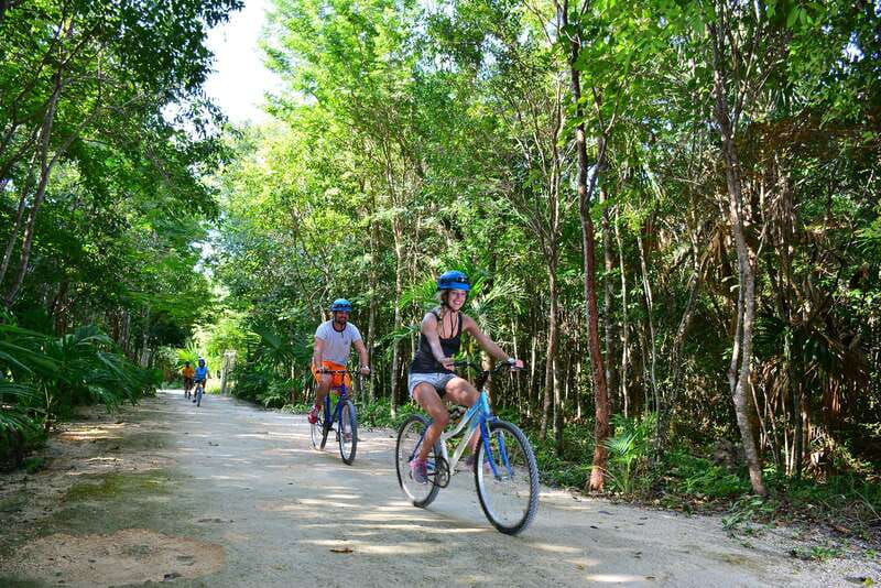 Rio Secreto Nature Reserve: Bicycle, Rappel & Ziplines Tour - A short jungle bike ride before the cave