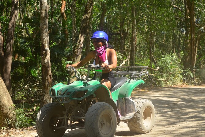Riviera Maya Jungle Half-Day Tour: ATV, Ziplines, Cenote Swim, Rappel - Four zip lines and a 1-kilometer run