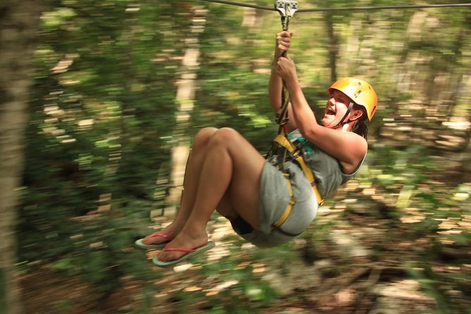 Riviera Maya Jungle Half-Day Tour: ATV, Ziplines, Cenote Swim, Rappel - ATV riding: fun, dusty, and not a private jungle expedition