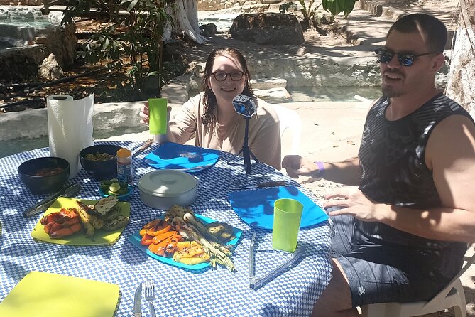 Shaded Hot Spring, Massage and Mex Grill in Puerto Vallarta - Soaking at Nuevo Ixtlan’s mineral pools