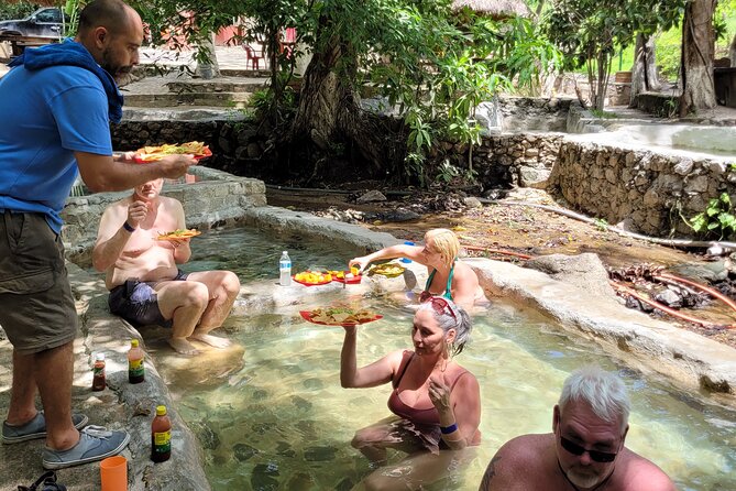 Shaded Hot Spring, Massage and Mex Grill in Puerto Vallarta - Fruit, guacamole, and a wood-and-coal grill lunch