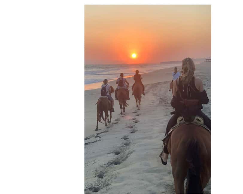 Sunset by Horse on the Beach - The ride back after dark