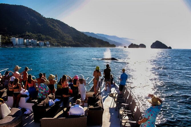 Sunsets and Whales Mega Yachts ALL INCLUSIVE: Puerto Vallarta - Inside the yacht: seating, service, and atmosphere