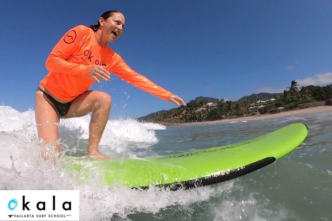 Surf lessons in Puerto Vallarta and Nayarit - Time in the water and the first successful ride