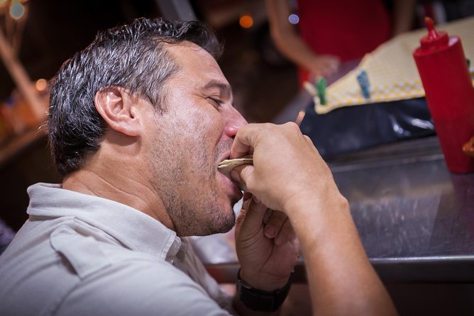 Taco Adventure Evening Food Tour with Vallarta Food Tours - Mariscos Cisneros brings a stuffed pepper taco