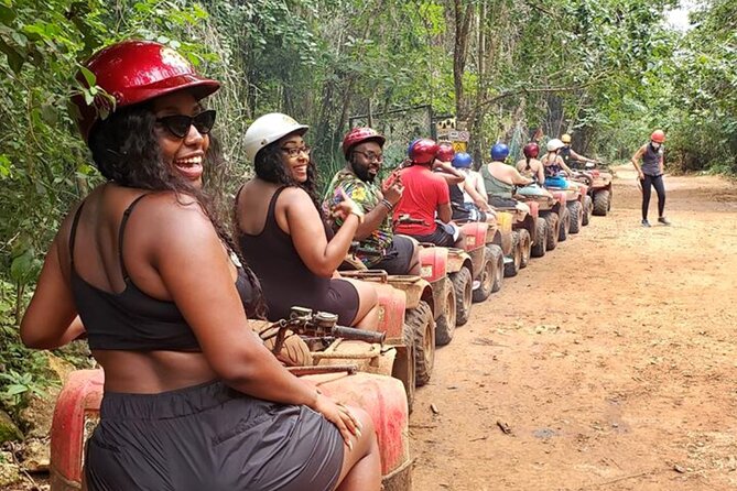 The Best Adrenaline Park! ATV´s Ziplines & Cenote swim experience from Cancun - A cold swim inside a limestone cenote