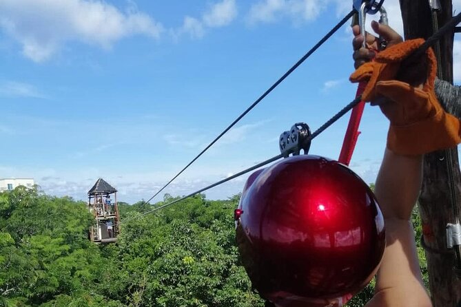 The Original Cozumel Zipline Adventure - The real time commitment is the ladder climbing
