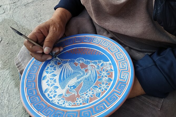 Tonalá and Tlaquepaque Tour: Private Mexican Pottery Experience - A local market and a church with several styles