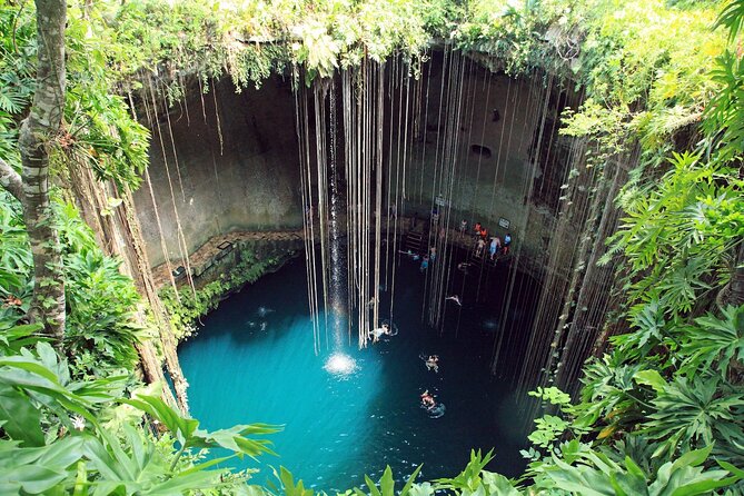 Tour de Dia a Chichén Cenote Ik Kil Cenote Suytun y Valladolid - Swimming at Cenote Ik Kil