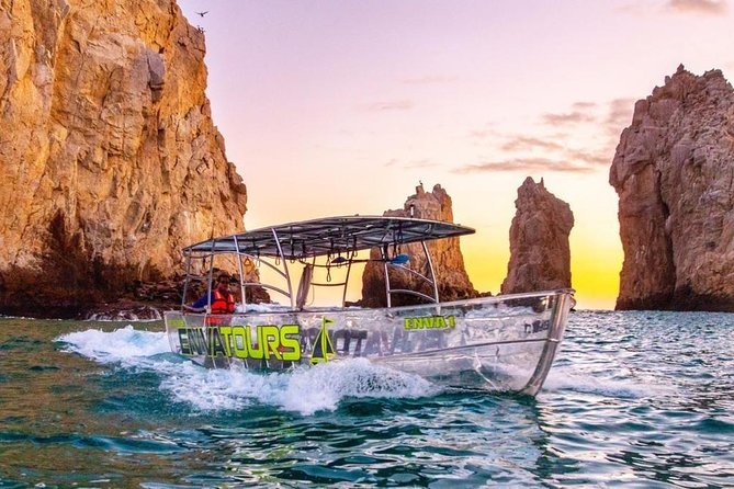 Tours in Cabo, Paseo al Arco and Fin de la Tierra in the only Clear Boat - From Cabo Marina to Land’s End