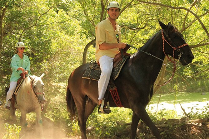 Tulum Jungle Horseback Ride + ATV + Ziplines + Cenote Combo Tour - The rappel and the Mayan ceremony