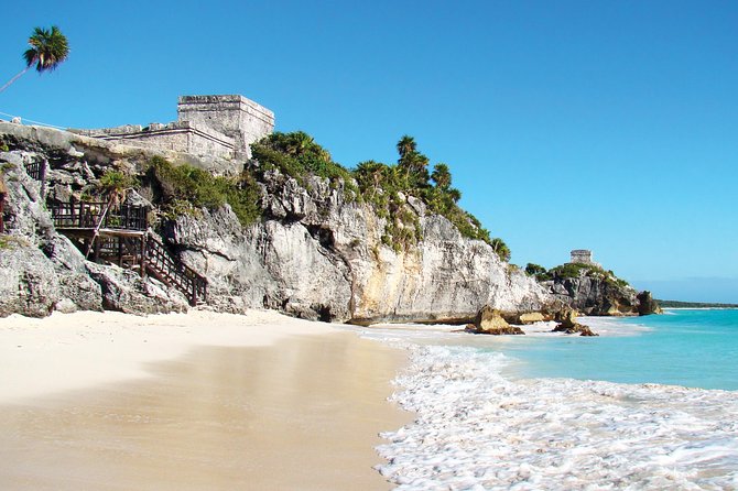 Tulum Ruins, ATV Extreme and Cenotes Combo Tour from Cancun - Tulum ruins with a Caribbean backdrop
