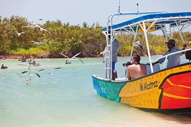 Whale Shark Group Adventure from Isla Holbox - Boca Santa Paula brings food and a swim